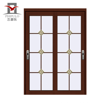 2018 Phipulo aluminum frame glass double entry bathroom door